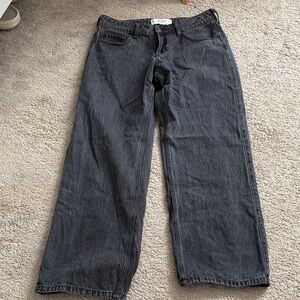 Hollister Gray Low-Rise Baggy Jeans